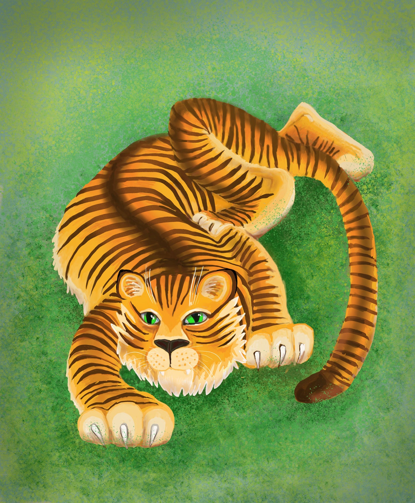 Digitalt trykk- Snikende tiger