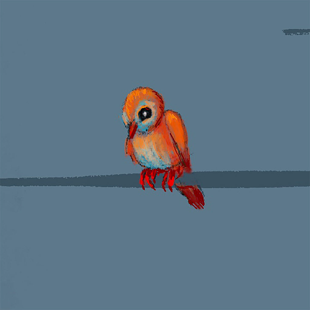 Digitalt trykk- Ensom fugl