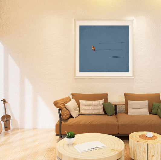 Digitalt trykk- Ensom fugl