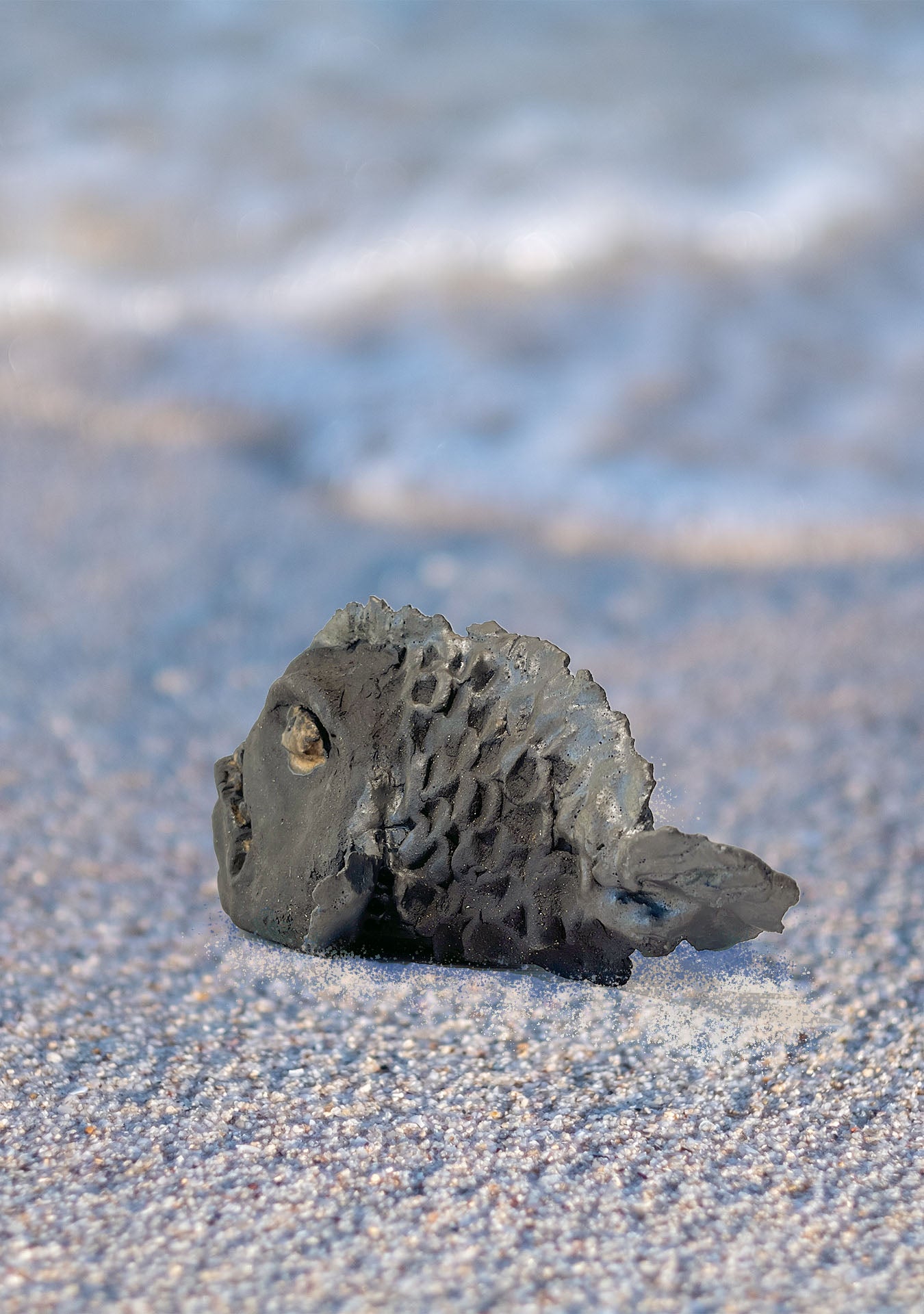 Steinbit skulptur- sur