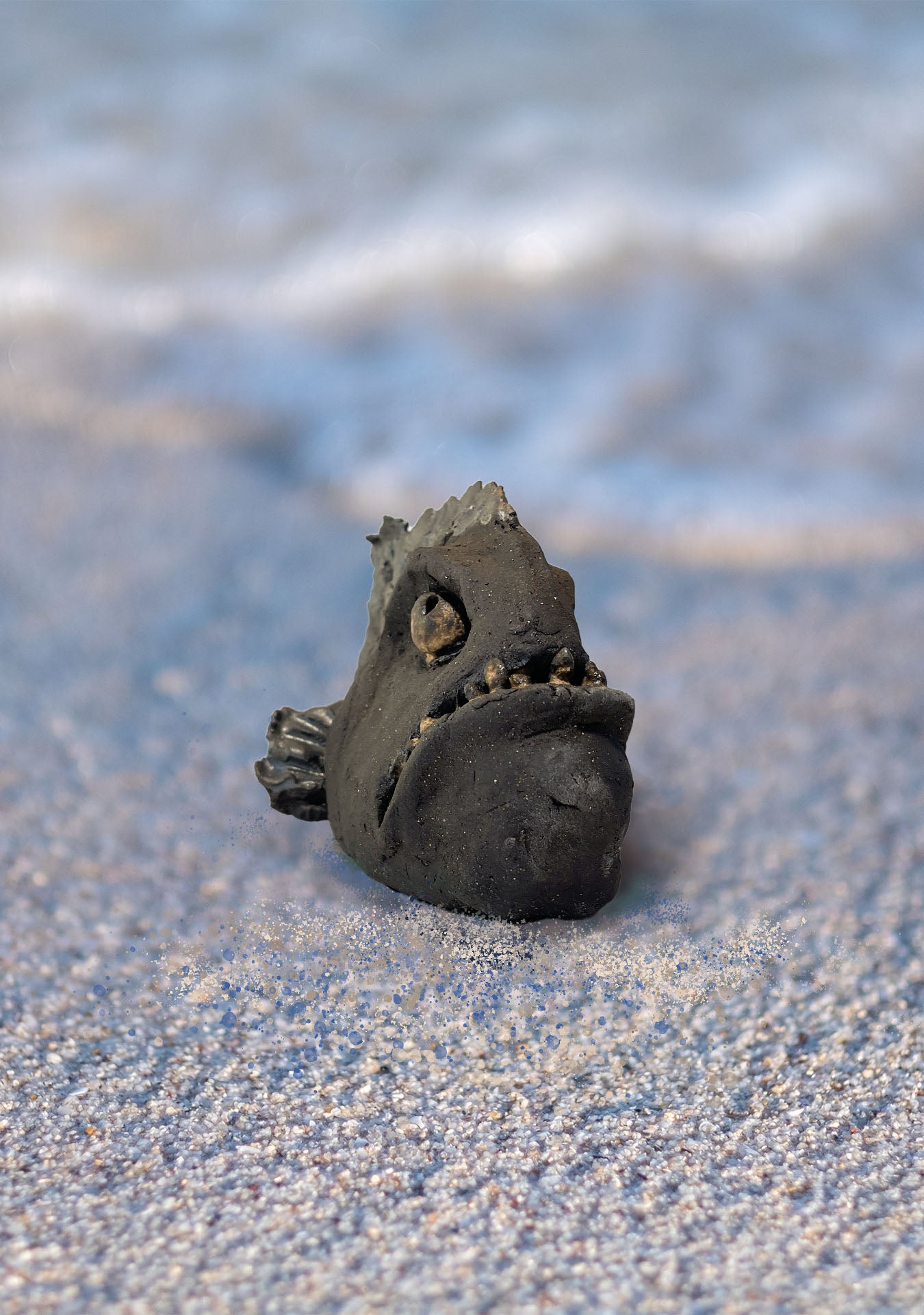 Steinbit skulptur- sur