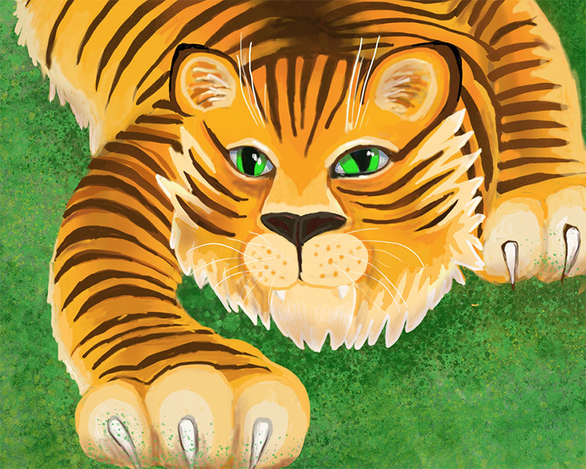 Digitalt trykk- Snikende tiger