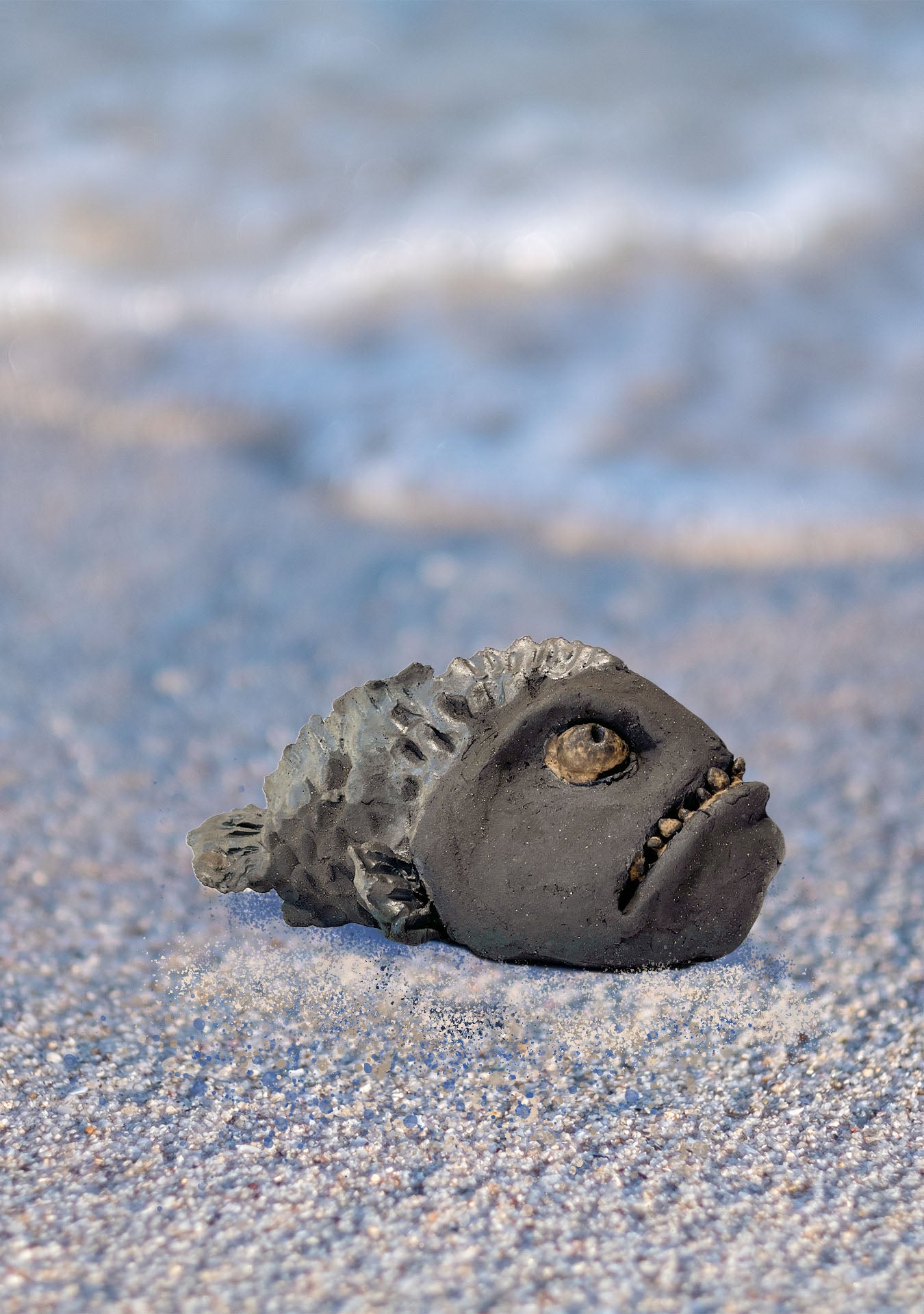 Steinbit skulptur- sur